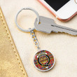 AmericansPower Jewelry - Drummond of Strathallan Clan Tartan Crest Circle Pendant with Keychain Attachment A7 |  AmericansPower
