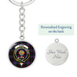AmericansPower Jewelry - Nairn Clan Tartan Crest Circle Pendant with Keychain Attachment A7 |  AmericansPower