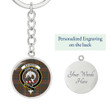 AmericansPower Jewelry - Kennedy Weathered Clan Tartan Crest Circle Pendant with Keychain Attachment A7 |  AmericansPower