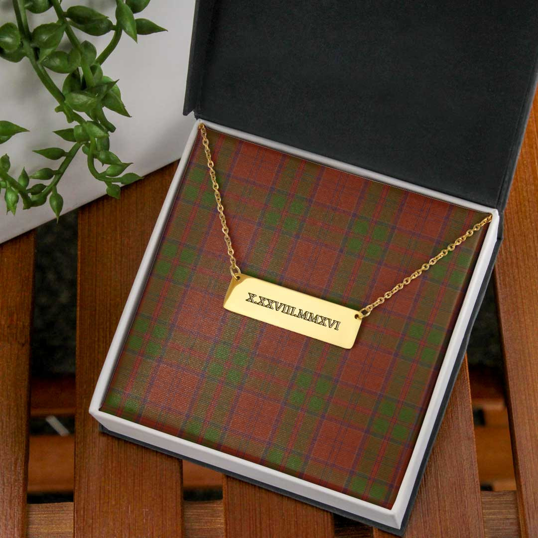 AmericansPower Jewelry - Drummond Clan Tartan Coordinates Horizontal Bar Necklace A7 | AmericansPower