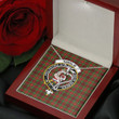 1stScotland Jewelry - Ainslie Clan Tartan Crest Stethoscope Necklace A7 | 1stScotland