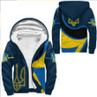 Ukraine Gold Trident - Flag Coloury Fashion Sherpa Hoodies TH5 | AmericansPower.com
