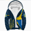 Ukraine Gold Trident - Flag Coloury Fashion Sherpa Hoodies TH5 | AmericansPower.com