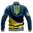 Ukraine Gold Trident - Flag Coloury Fashion Baseball Jackets TH5 | AmericansPower.com