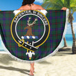 1sttheworld Blanket - Davidson Modern Clan Tartan Crest Tartan Beach Blanket A7 | 1sttheworld