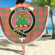 1sttheworld Blanket - Grant Ancient Clan Tartan Crest Tartan Beach Blanket A7 | 1sttheworld