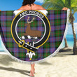 1sttheworld Blanket - Blair Modern Clan Tartan Crest Tartan Beach Blanket A7 | 1sttheworld
