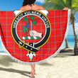 1sttheworld Blanket - Burnett Modern Clan Tartan Crest Tartan Beach Blanket A7 | 1sttheworld