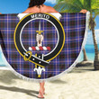 1sttheworld Blanket - Dunlop Modern Clan Tartan Crest Tartan Beach Blanket A7 | 1sttheworld
