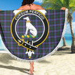 1sttheworld Blanket - Hunter Modern Clan Tartan Crest Tartan Beach Blanket A7 | 1sttheworld