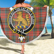1sttheworld Blanket - MacPherson Weathered Clan Tartan Crest Tartan Beach Blanket A7 | 1sttheworld