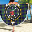 1sttheworld Blanket - Colquhoun Modern Clan Tartan Crest Tartan Beach Blanket A7 | 1sttheworld