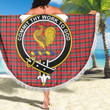 1sttheworld Blanket - Sinclair Modern Clan Tartan Crest Tartan Beach Blanket A7 | 1sttheworld