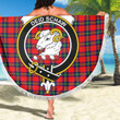 1sttheworld Blanket - Ruthven Modern Clan Tartan Crest Tartan Beach Blanket A7 | 1sttheworld