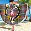 1sttheworld Blanket - MacRae Hunting Weathered Clan Tartan Crest Tartan Beach Blanket A7 | 1sttheworld