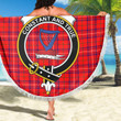 1sttheworld Blanket - Rose Modern Clan Tartan Crest Tartan Beach Blanket A7 | 1sttheworld
