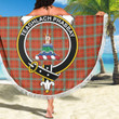 1sttheworld Blanket - Morrison Red Ancient Clan Tartan Crest Tartan Beach Blanket A7 | 1sttheworld