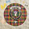 1sttheworld Blanket - Buchanan Modern Clan Tartan Crest Tartan Beach Blanket A7 | 1sttheworld