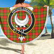1sttheworld Blanket - Leask Clan Tartan Crest Tartan Beach Blanket A7 | 1sttheworld