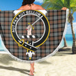 1sttheworld Blanket - Gunn Weathered Clan Tartan Crest Tartan Beach Blanket A7 | 1sttheworld