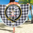 1sttheworld Blanket - MacRae Dress Modern Clan Tartan Crest Tartan Beach Blanket A7 | 1sttheworld