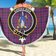 1sttheworld Blanket - Montgomery Modern Clan Tartan Crest Tartan Beach Blanket A7 | 1sttheworld