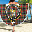 1sttheworld Blanket - Stewart Black Clan Tartan Crest Tartan Beach Blanket A7 | 1sttheworld