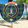 1sttheworld Blanket - MacIntyre Hunting Modern Clan Tartan Crest Tartan Beach Blanket A7 | 1sttheworld