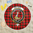 1sttheworld Blanket - Wallace Hunting Red Clan Tartan Crest Tartan Beach Blanket A7 | 1sttheworld