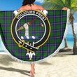 1sttheworld Blanket - Carmichael Modern Clan Tartan Crest Tartan Beach Blanket A7 | 1sttheworld