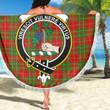 1sttheworld Blanket - Burnett Ancient Clan Tartan Crest Tartan Beach Blanket A7 | 1sttheworld