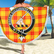 1sttheworld Blanket - MacMillan Clan Clan Tartan Crest Tartan Beach Blanket A7 | 1sttheworld