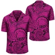 AmericansPower Shirt - Polynesian Maori Lauhala Pink Hawaiian Shirt