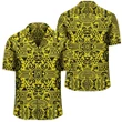 AmericansPower Shirt - Polynesian Kakau Turtle Yellow Hawaiian Shirt