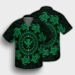 Hawaiian Map Kanaka Turtles Circle Style Green Polynesian Hawaiian Shirt - AH - J4R - AmericansPower