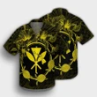 Hawaii Kanaka Turtle Hibiscus Polynesian Hawaiian Shirt - Anthea Style Yellow - AH - J4R - AmericansPower