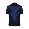 AmericansPower Shirt - Hawaii Polynesian Limited Hawaiian Shirt - Tab Style Blue - AH - J4