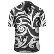 Polynesian Maori Ethnic Ornament Gray Hawaiian Shirt - AH - J1 - AmericansPower