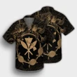 Hawaii Kanaka Turtle Hibiscus Polynesian Hawaiian Shirt - Anthea Style Gold - AH - J4R - AmericansPower