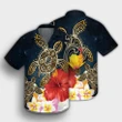Hawaii Honu Hibiscus Galaxy Hawaiian Shirt - AH - J4R - AmericansPower