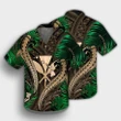 Hawaii Shark Polynesian Tropical Hawaiian Shirt - Gold - AH - J4R - AmericansPower
