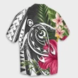 Hawaii Polynesian Turtle Tropical Hibiscus Plumeria Hawaiian Shirt - Gray - AH - J4R - AmericansPower