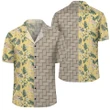 AmericansPower Shirt - Tropical Flamingo Yellow Lauhala Moiety Hawaiian Shirt