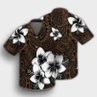 Hawaiian Plumeria Tribe Brown Polynesian Hawaiian Shirt AH - J0R - AmericansPower