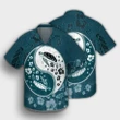 Hawaiian Hibiscus Turtle Polynesian Hawaiian Shirt YinYang Style - AH - JR - AmericansPower
