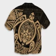 Hawaii Polynesian Turtle Hawaiian Shirt - Gold - AH - J4R - AmericansPower