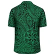 Polynesian Hawaiian Style Tribal Tattoo Green Hawaiian Shirt - AH - J1 - AmericansPower