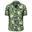 Hawaii Summer Plumerias Flowers Palm Tree Monstera Leaves Hawaiian Shirt - AH - J1 - AmericansPower