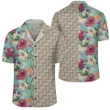AmericansPower Shirt - Hawaii Seamless Floral Pattern With Tropical Hibiscus Watercolor Lauhala Moiety Hawaiian Shirt