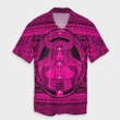 AmericansPower Shirt - Hawaiian Map Madame Pele Kanaka Plumeria Polynesian Hawaiian Shirt Pink